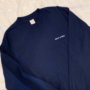 SOLD Sporty & Rich Navy Long Sleeve Tee